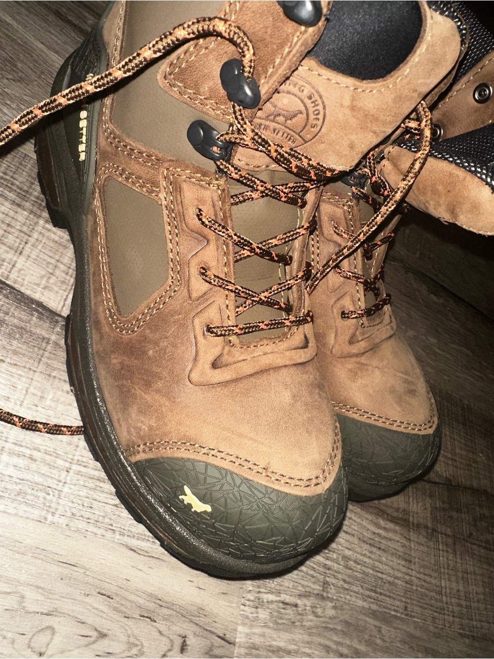 Irish Setter Brown Leather Work Boots with Black Tread